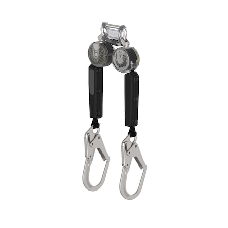V-TEC Self Retracting Lifeline, Carabiner, Aluminum, 2 Leg(s), 400 lb Weight Capacity MPN:VTOHW-032-RF-A