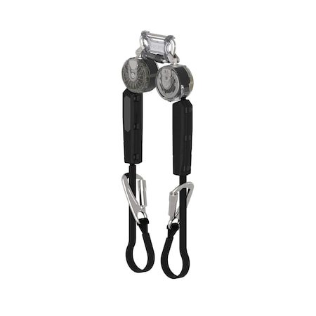 V-TEC Self Retracting Lifeline, Carabiner, Aluminum, 2 Leg(s), 400 lb Weight Capacity MPN:VTOHW-032-RJ-O-TB
