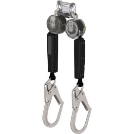 MSA V-TEC™ Personal Fall Limiter Twin Leg 36CL Large Steel Snap Hook 10'L VTOHW-032-RF-A