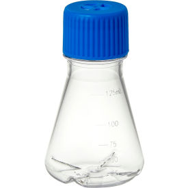 MTC™ Bio 125mL Erlenmeyer Flask w/Vented Screw Cap Baffled Bottom Polycarbonate Sterile F4060-B