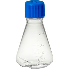 MTC™ Bio 250mL Erlenmeyer Flask w/Vented Screw Cap Baffled Bottom Polycarbonate Sterile F4061-B