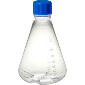 MTC™ Bio 1000mL Erlenmeyer Flask w/Vented Screw Cap Baffled Bottom Polycarbonate Sterile F4063-B