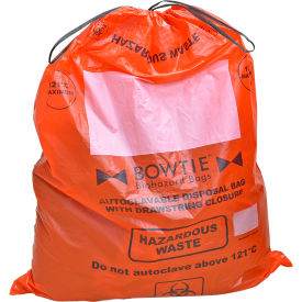 MTC™ Bio BowTie™ Biohazard Bags w/Drawstring 30 Gal 2.25 Mill 33
