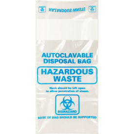 MTC™ Bio Autoclave Bags 3 Gal 2.25 Mill 12-3/16