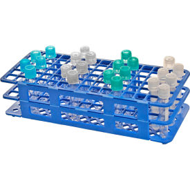 MTC™ Bio Test Tube Rack fits 12-14mm Diameter Tubes 90 Places Blue 5/Pack R1115