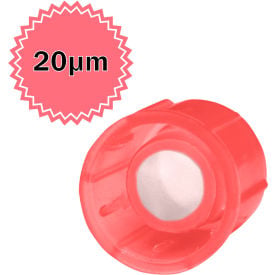 MTC Bio Cap for 12 x 75mm FlowTubes w/20m Strainer Mesh Red 500/Pack T9009-20