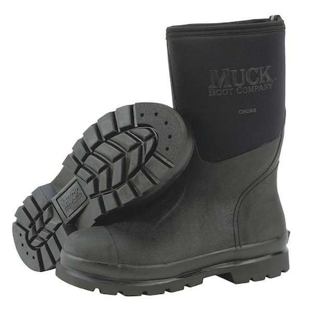 Men's Muck Chore Mid Rubber Boot, Plain Toe, 12