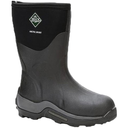 Women's Chore Classic Mid Rubber Boot, Steel Toe, 12 in Height, Black, 5 MPN:MCMPW00