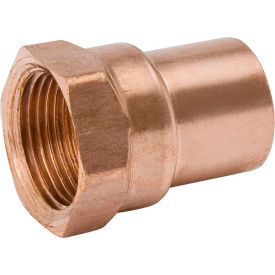 Mueller W 01233 1/2 In. X 1/4 In. Wrot Copper Female Adapter - Copper X FPT W 01233