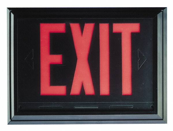 Illuminated Exit Signs, Number of Faces: 1 , Letter Color: Red , Housing Material: Steel , Housing Color: White , Voltage: 120/277 VAC/VDC  MPN:ROBO-1-AC