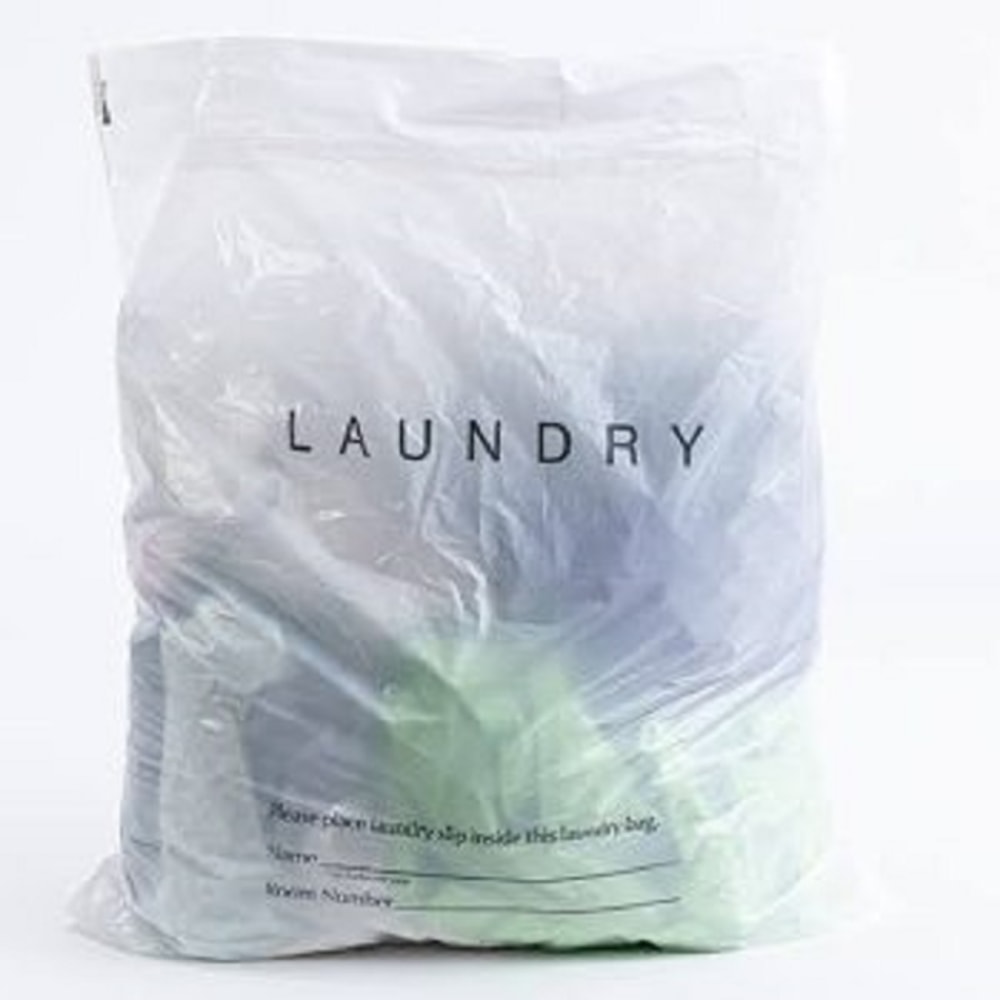 MultiPlast Systems Generic Draw Tape Laundry Bags, 19inx18in, Clear, Case Of 1, 000 Bags MPN:918194