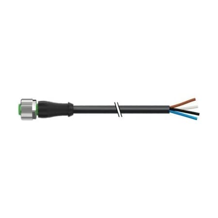 Cordset, Straight, M12, Black, 22 AWG, 4A MPN:7000-12221-6141000