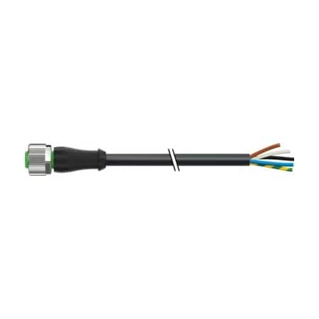 Cordset, Straight, M12, Black, 22 AWG, 4A MPN:7000-12241-6150100