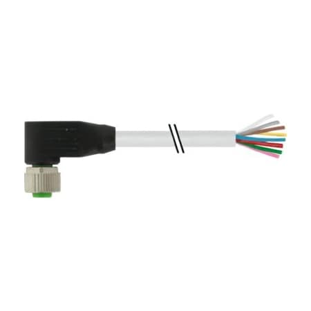 Cordset, Right Angle, M12, Gray, 24AWG, 3 A MPN:7000-17061-2951000