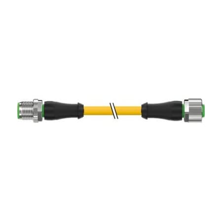 Cordset, Straight, M12, Yellow, 22 AWG, 4A MPN:7000-40021-0140060