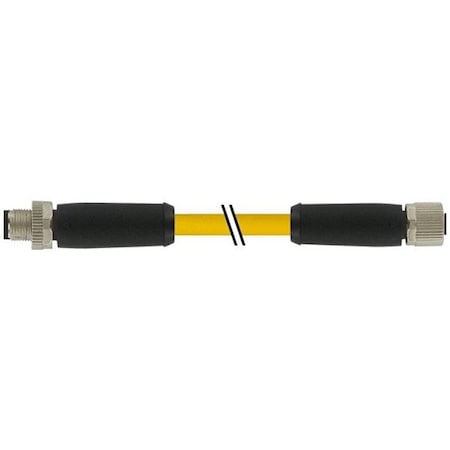 Cordset, Straight, M12, Yellow, 16 AWG, 12 A MPN:7700-P4221-U0D0300