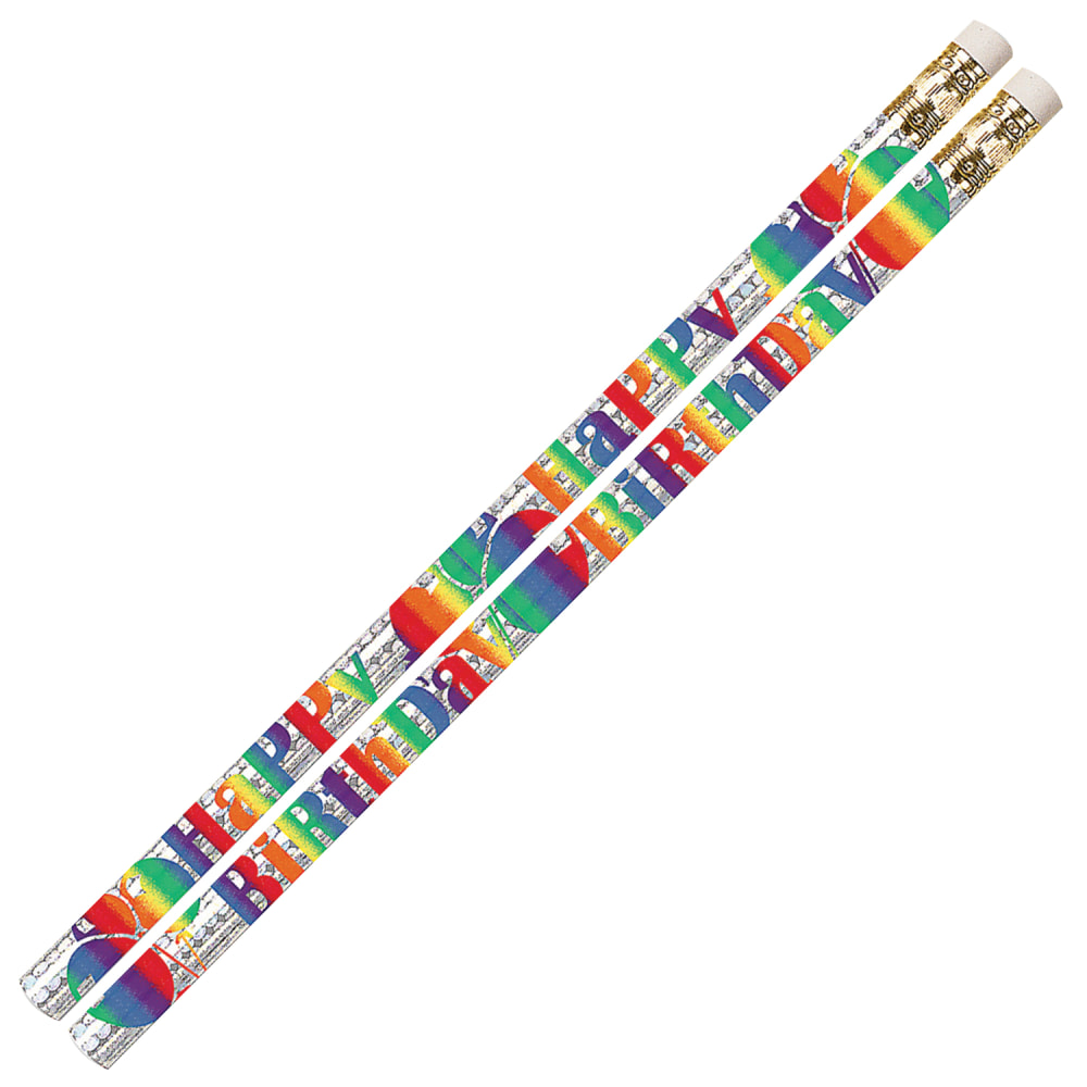 Musgrave Pencil Co. Inc. Motivational Pencils, Birthday Blitz, 12 Pencils Per Pack, Set Of 12 Packs MPN:MUS1356G