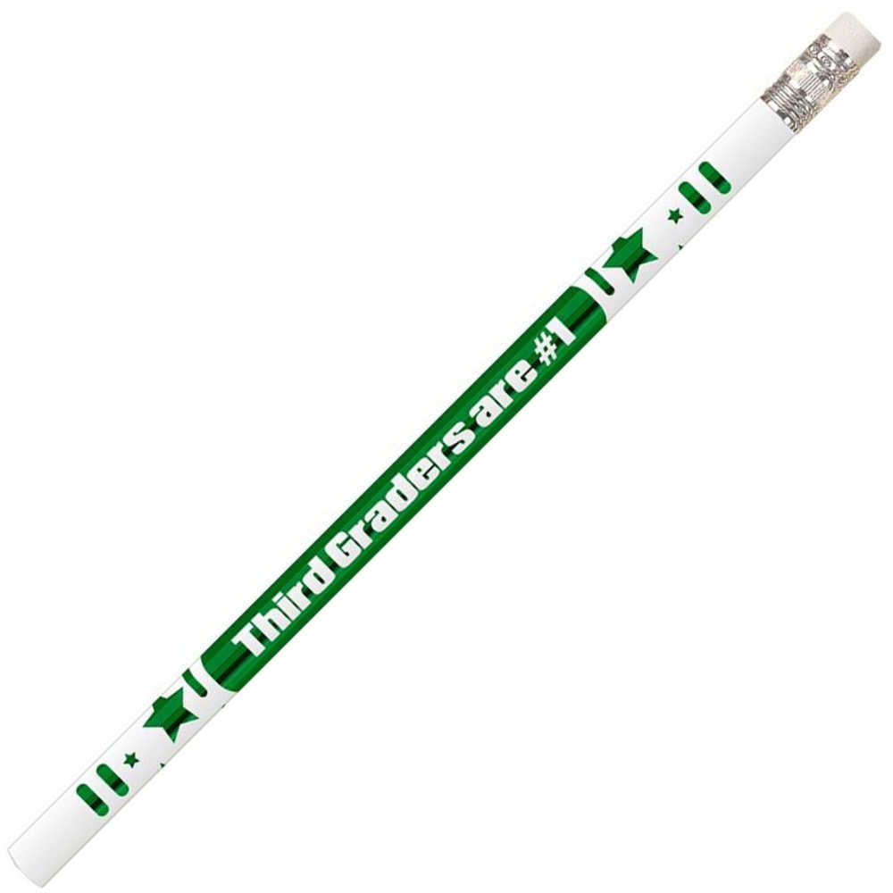 Musgrave Pencil Co. Inc. Motivational Pencils, 3rd Graders Are #1, 12 Pencils Per Pack, Set Of 12 Packs MPN:MUS2206G