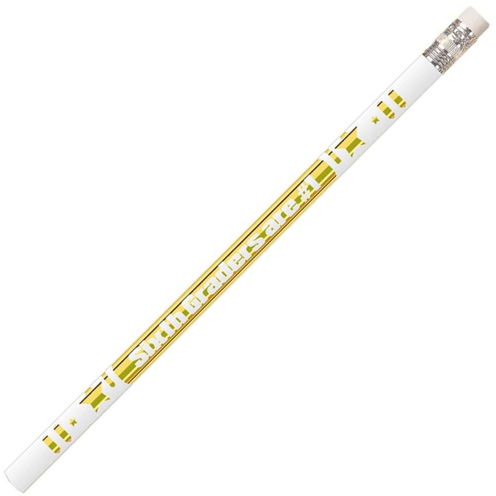 Musgrave Pencil Co. Inc. Motivational Pencils, 6th Graders Are #1, 12 Pencils Per Pack, Set Of 12 Packs MPN:MUS2209G