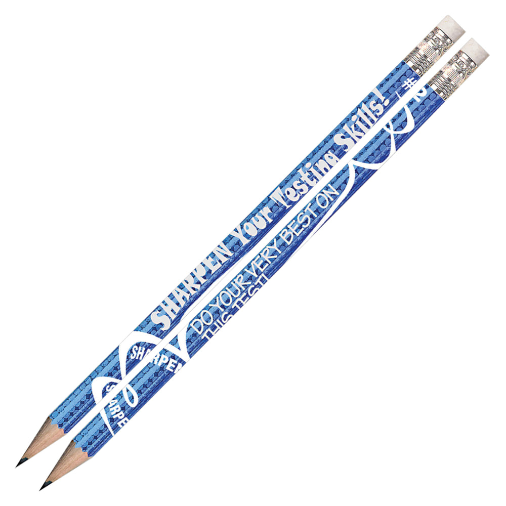 Musgrave Pencil Co. Inc. Motivational Pencils, Sharpen Your Testing Skills, 12 Pencils Per Pack, Set Of 12 Packs MPN:MUS2458G