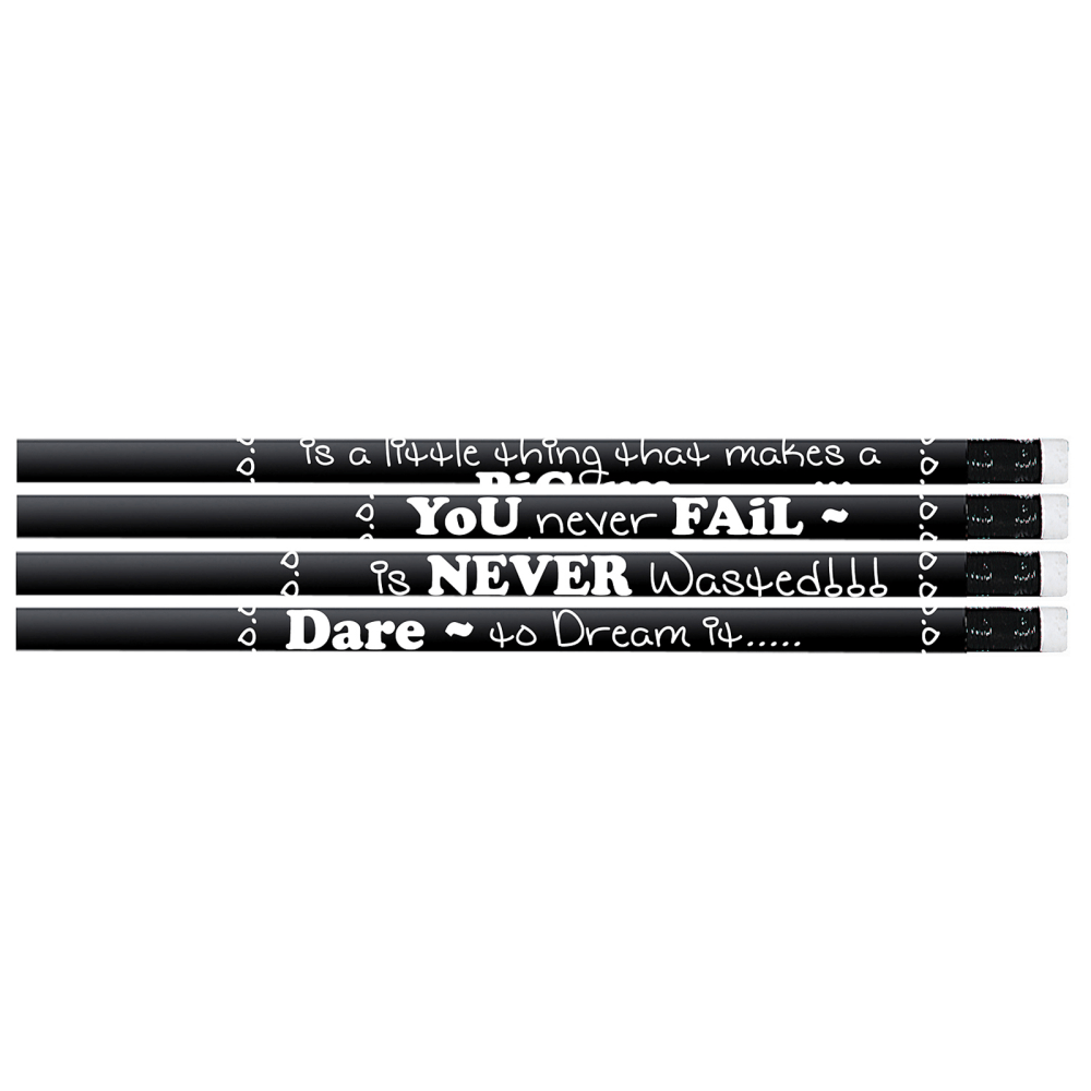 Musgrave Pencil Co. Inc. Motivational Pencils, Chalkboard Talk, 12 Pencils Per Pack, Set Of 12 Packs MPN:MUS2547G