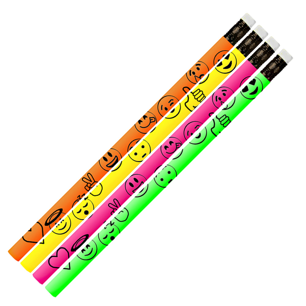 Musgrave Pencil Co. Inc. Motivational Pencils, Everyday Emotion Icons, 12 Pencils Per Pack, Set Of 12 Packs MPN:MUS2557G