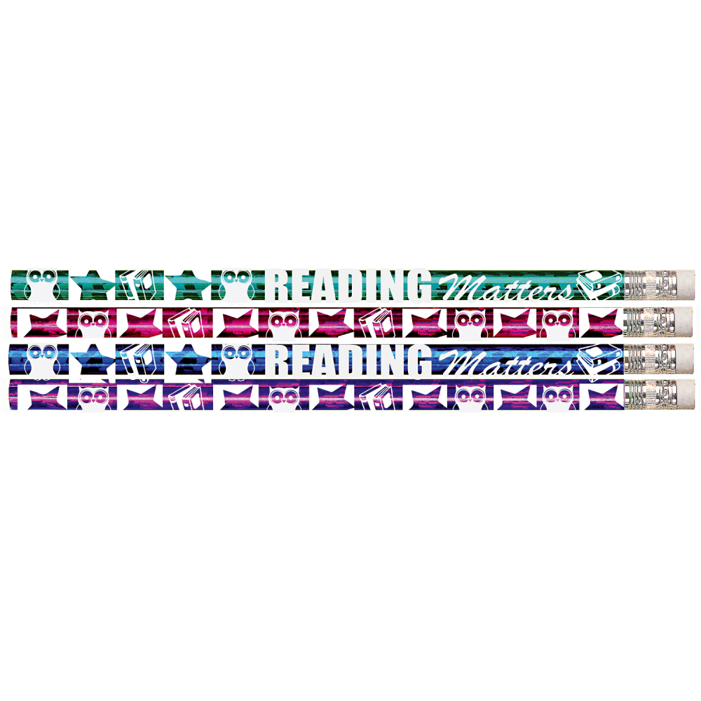 Musgrave Pencil Co. Inc. Motivational Pencils, Reading Matters, 12 Pencils Per Pack, Set Of 12 Packs MPN:MUS2568G