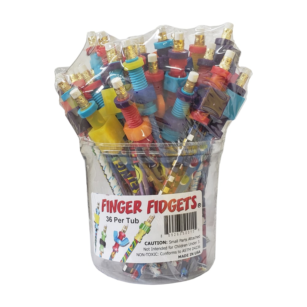Musgrave Pencil Company Pencil Fidgets, Assorted Colors, Tub Of 36 Fidgets MPN:MUSFIDGETS