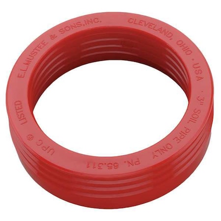 3 Dia, Rubber, Red, Drain Seal MPN:65.311