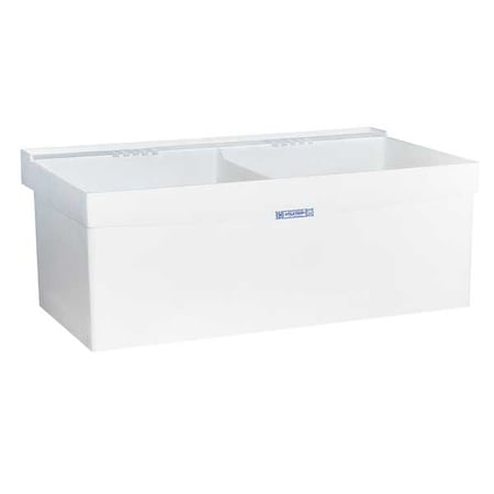 Laundry Tub 24 in x 40 in, 2, 2, Wall Mount, Thermoplastic MPN:27W