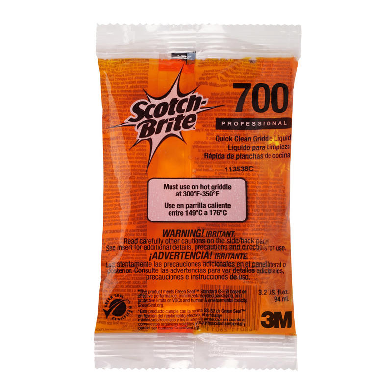 Scotch-Brite Quick Clean Griddle Liquid, 3.2 Oz Bottle, Case Of 40 MPN:700-40