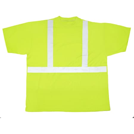 High Visibility Polyester ANSI Class, PK3, Polyester, Lime, 2X- large, 3 PK MPN:M16355-0-5