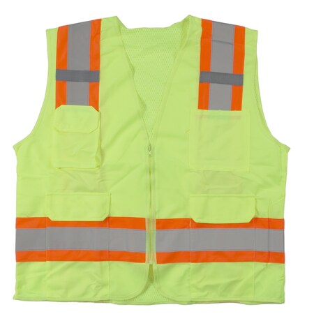 High Visibility Polyester ANSI Class, PK2, Polyester, LIME, Size X-Large MPN:M16369-0-4