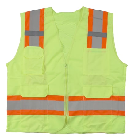 High Visibility Polyester ANSI Class, PK2, Polyester, LIME, Size 4x Large MPN:M16369-0-7