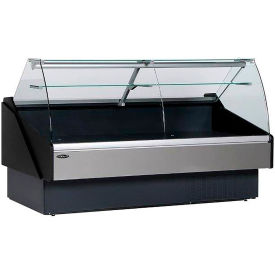 Hydra-Kool Curved Glass Packaged Meat Deli Case with Rear Storage 77-1/2
