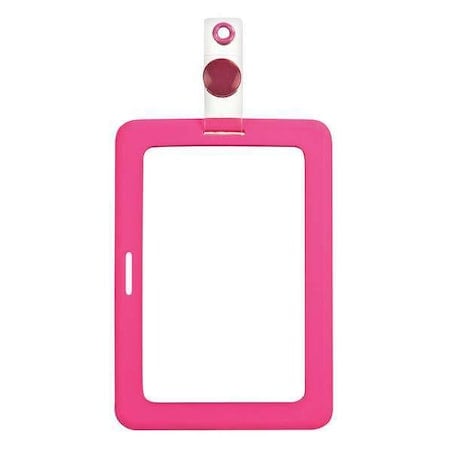 Badge Holder, Rubberized, Pink, PK2 MPN:038946