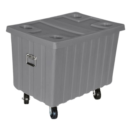 Bushel Truck w/lid, 14 cubic ft., w/casters, GRY MPN:MTE-2H5HL GRAY