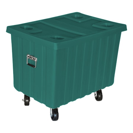 Bushel Truck w/lid, 14 cubic ft., w/casters, GRN MPN:MTE-2H5HL GREEN