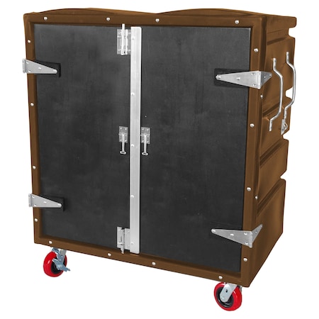Security Transfer Truck, 34 cubic ft., BRN, Caster Width: 2
