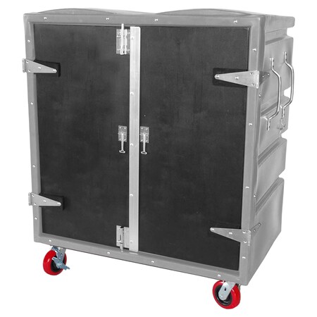 Security Transfer Truck, 34 cubic ft., GRY, Caster Width: 2