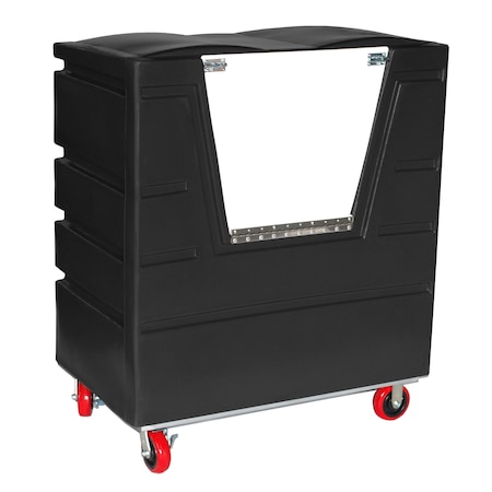 Security Transfer Truck, 34 cubic ft., BLK, Caster Width: 2