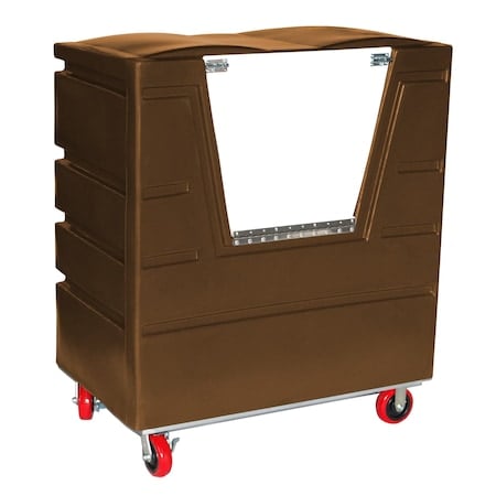 Security Transfer Truck, 34 cubic ft., BRN, Caster Material: Polyurethane MPN:VFC-4829H6SP BRN