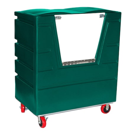 Security Transfer Truck, 34 cubic ft., GRN, Caster Dia.: 6