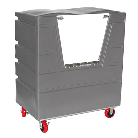 Security Transfer Truck, 34 cubic ft., GRY, Caster Dia.: 6