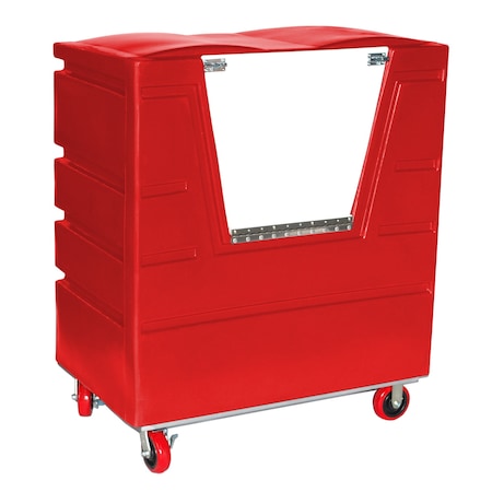 Security Transfer Truck, 34 cubic ft., RED, Caster Type: (2) Swivel with Brake, (2) Rigid MPN:VFC-4829H6SP RD