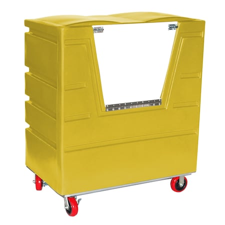 Security Transfer Truck, 34 cubic ft., YEL, Caster Width: 2