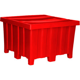 Forkliftable Plastic Bulk Shipping Container w/ Lid 44