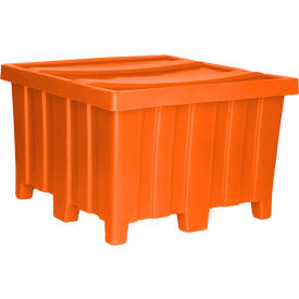 Forkliftable Plastic Bulk Shipping Container w/ Lid 44