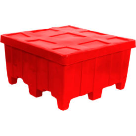 Forkliftable Plastic Bulk Shipping Container w/ Lid 44