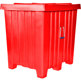 Forkliftable Plastic Bulk Shipping Container w/ Lid 42